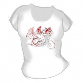 Женская футболка "Мотоцикл" с принтом
