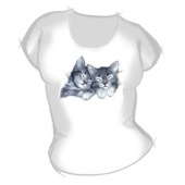 Женская футболка "Котята" с принтом на сайте mosmayka.ru