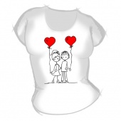 Женская футболка "Мальчик с девочкой5" с принтом на сайте mosmayka.ru
