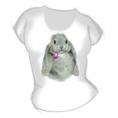 Женская футболка "Кролик" с принтом