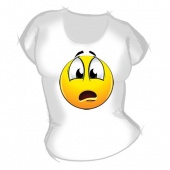 Женская футболка "Смайл 3" с принтом на сайте mosmayka.ru