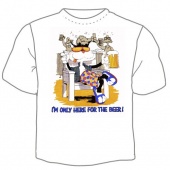Мужская футболка "Кот и пиво" с принтом на сайте mosmayka.ru