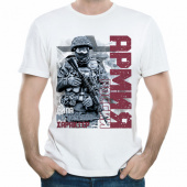 Мужская футболка "Сила мужество характер" с принтом на сайте mosmayka.ru