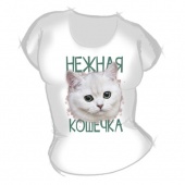 Женская футболка "Дикая кошечка" с принтом на сайте mosmayka.ru