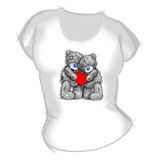 Женская футболка "Мишки сердце" с принтом на сайте mosmayka.ru