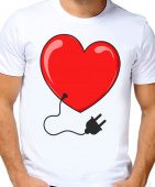 Парная футболка "Вилка" мужская с принтом на сайте mosmayka.ru