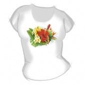 Женская футболка "Цветочки 1" с принтом на сайте mosmayka.ru