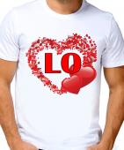 Парная футболка "LoVE 2" мужская с принтом на сайте mosmayka.ru