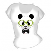 Женская футболка "Панда в очках" с принтом