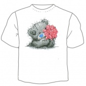 Детская футболка "Мишка с цветами" с принтом на сайте mosmayka.ru