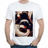 Мужская футболка "Собачья пасть" с принтом на сайте mosmayka.ru