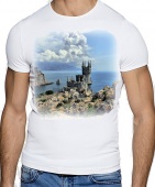Мужская футболка "Ласточкино гнездо" с принтом на сайте mosmayka.ru