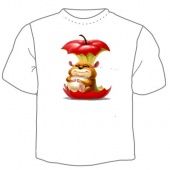 Детская футболка "Хомяк и яблоко" с принтом на сайте mosmayka.ru