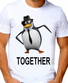 Парная футболка "Пингвины 2" мужская с принтом на сайте mosmayka.ru