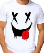 Парная футболка "Если хочешь меня улыбнись" мужская с принтом на сайте mosmayka.ru