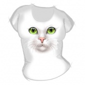 Женская футболка "Зелёные глазки" с принтом на сайте mosmayka.ru