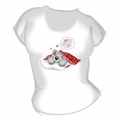 Женская футболка "Мишка спит" с принтом на сайте mosmayka.ru