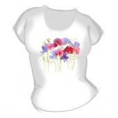 Женская футболка "Цветы 2" с принтом на сайте mosmayka.ru