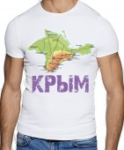 Мужская футболка "Карта Крыма" с принтом на сайте mosmayka.ru