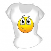 Женская футболка "Смайл 1" с принтом на сайте mosmayka.ru