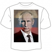 Мужская футболка "Путин флаг" с принтом
