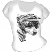 Женская футболка "Такса в очках" с принтом на сайте mosmayka.ru