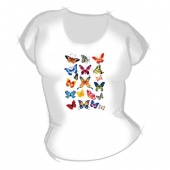 Женская футболка "Бабочки 6" с принтом на сайте mosmayka.ru