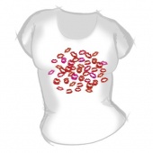 Женская футболка "Поцелуйчики" с принтом на сайте mosmayka.ru