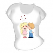 Женская футболка "Мальчик с девочкой" с принтом