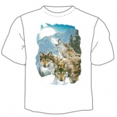 Мужская футболка "Волки 4" с принтом на сайте mosmayka.ru