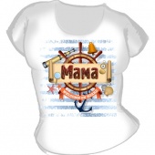 Семейная футболка "Мама 1" с принтом на сайте mosmayka.ru