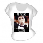 Женская футболка "Al Pacino" с принтом на сайте mosmayka.ru