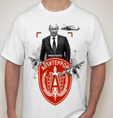 Мужская футболка "Миротворец" с принтом на сайте mosmayka.ru