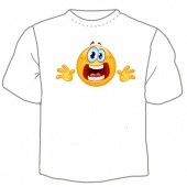Мужская футболка "Смайлик" с принтом на сайте mosmayka.ru