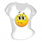 Женская футболка "Смайл 5" с принтом на сайте mosmayka.ru