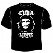 Чёрная футболка "Куба" с принтом на сайте mosmayka.ru