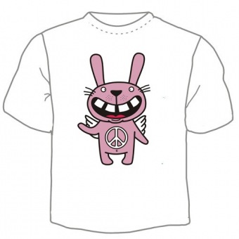 Детская футболка "Заяц-хипи" с принтом на сайте mosmayka.ru