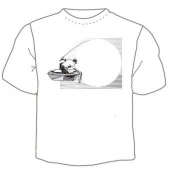 Мужская футболка "Рыбак 1" с принтом на сайте mosmayka.ru