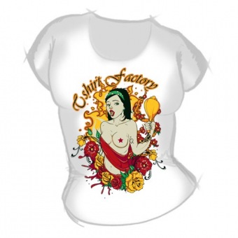 Женская футболка "Девушка 2" с принтом на сайте mosmayka.ru