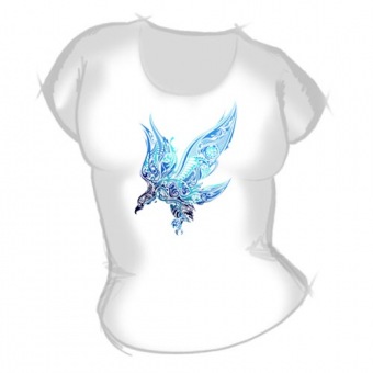 Женская футболка "Птица" с принтом на сайте mosmayka.ru