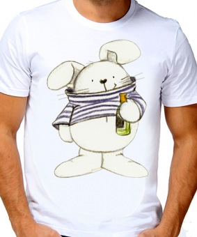 Парная футболка "Зайка" мужская с принтом на сайте mosmayka.ru