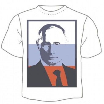 Мужская футболка "В В Путин" с принтом на сайте mosmayka.ru