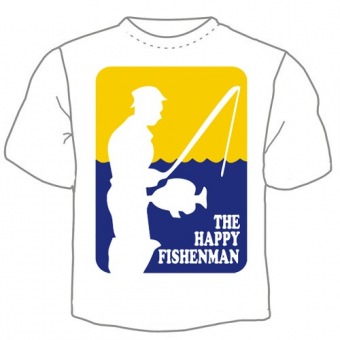 Мужская футболка "Рыбак 8" с принтом на сайте mosmayka.ru