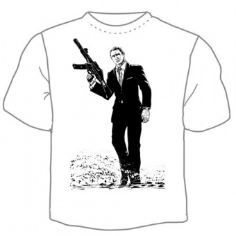 Мужская футболка "007" с принтом на сайте mosmayka.ru