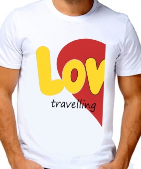 Парная футболка "Love is" мужская с принтом на сайте mosmayka.ru
