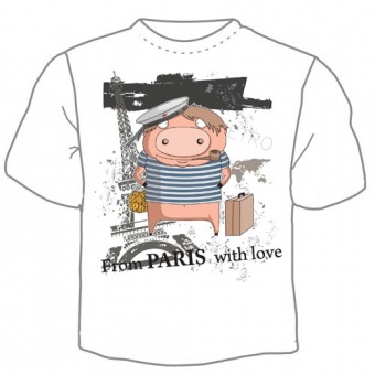 Мужская футболка "Свин-моряк" с принтом на сайте mosmayka.ru