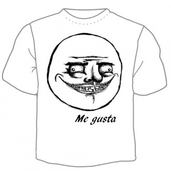Мужская футболка "Me gusta" с принтом на сайте mosmayka.ru