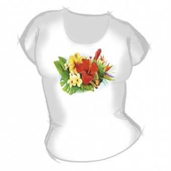 Женская футболка "Цветочки 1" с принтом на сайте mosmayka.ru
