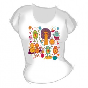 Женская футболка "Детские рисунки 3 1" с принтом на сайте mosmayka.ru