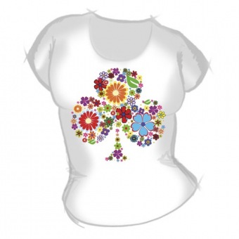 Женская футболка "Цветочное дерево" с принтом на сайте mosmayka.ru